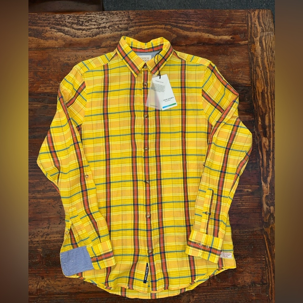 Scotch & Soda | Light Weight Yellow Plaid Shirt